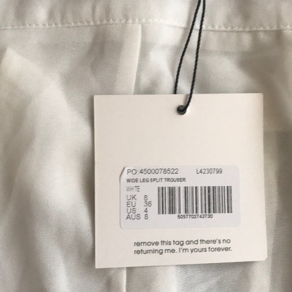 MISSGUIDED wise leg split trouser size 4!! NWT - Picture 2 of 3